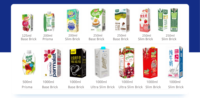 Emballage en carton brique aseptique de qualité alimentaire pour lait et jus, compatible avec le type Tetra, en aluminium-plastique-papier