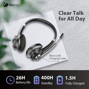 Auriculares Inalámbricos con Micrófono ENC, Botón de Contestar/Colgar, Sonido Nítido para Zoom y Llamadas de Oficina - Product Image 5