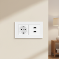Prise murale électrique universelle multifonction 1/2/3/4 voies, 20A/10A, pour panneau PC, vente en gros d'usine