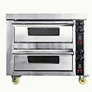 Four à pain professionnel en acier inoxydable à 3 plateaux, 2 fours à double étage, prix, cuisson de pizzas, électrique, adapté aux hôtels, aux barbecues - Product Image 2