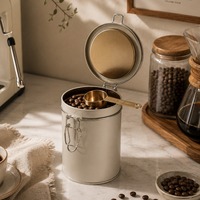 Boîte de conserve ronde colorée à fermeture hermétique pour noix, graines et grains de café – Contenant de rangement