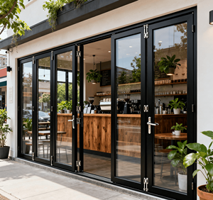 <span class=keywords><strong>Porte</strong></span> <span class=keywords><strong>de</strong></span> <span class=keywords><strong>garage</strong></span> automatique à double battant en aluminium fiable avec automatisation pour usage commercial extérieur - Product Image 3