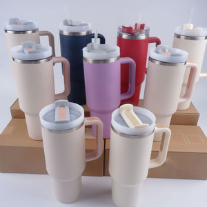40oz Stainless Steel Thermos Tumbler Insulated Handle Minimalist Design 12-24 Hours Insulation Travel Outdoor Car Boiling <b>Water</b> - Product Image 3