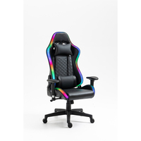 Nouveau design de chaise de course noire chaise d'ordinateur ergonomique de direction chaises de jeu LED avec lumière