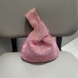 Bolso de Mano de Lujo para Mujer, Diseño de Caramelo, Satinado, con Pedrería, Cadena Brillante, Correa para el Hombro, Poliéster Brillante - Product Image 4