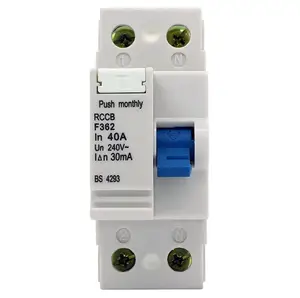 F360 RCD RCCB 2 ขั้ว 4 ขั้ว 2P 4P 16A 25A 32A 40A 50A 63A 80A 100A disjunctor เฟืองท้ายตกค้างปัจจุบันเบรกเกอร์