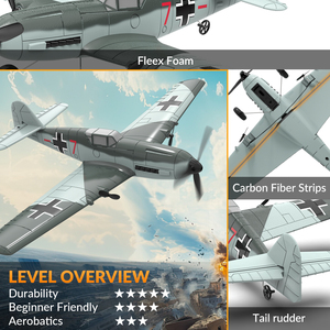 <span class=keywords><strong>Avion</strong></span> télécommandé Family Games RTF <span class=keywords><strong>BF109</strong></span> 3 canaux 400 mm, jouet éducatif pour enfants, fabrication chinoise. - Product Image 3