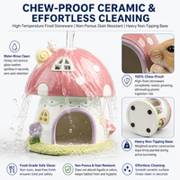 Abri en céramique pour hamster, maison d'été rafraîchissante avec compartiment isotherme, pour hamster syrien, pygmée et petits animaux de compagnie, décoration et accessoire de cage