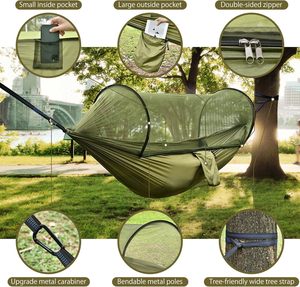 Hamac de camping portable personnalisé, livraison rapide, nylon, hamac de camping extérieur avec <span class=keywords><strong>moustiquaire</strong></span> - Product Image 3