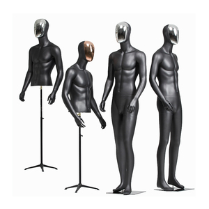 Soporte de exhibición FRP masculino alto exclusivo de cuerpo completo duradero con <span class=keywords><strong>busto</strong></span> de Maniquí de cabeza y tela para exhibición de sombreros - Product Image 3