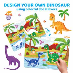 Cadeaux d'anniversaire pour garçons et filles, kits d'autocollants créatifs sans désordre pour les tout-petits de 3 à 7 ans, kit d'activités créatives DIY, kit d'art par points pour enfants - Product Image 4
