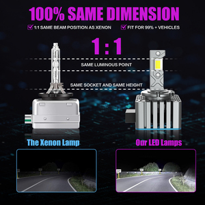 X-7SEVEN Dernier modèle 2026, Plug-and-Play d'usine, 150W 30000lm Canbus, Mini format, Phares LED D2s D4s, Conversion Xénon vers LED pour voitures - Product Image 4