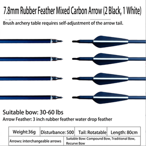 Flèches en carbone mixtes ID 6,2 mm, spine en plastique 500, pour arcs à poulies, arcs classiques et arbalètes, accessoire de <span class=keywords><strong>chasse</strong></span> et de tir pour femme, pointe en acier - Product Image 6