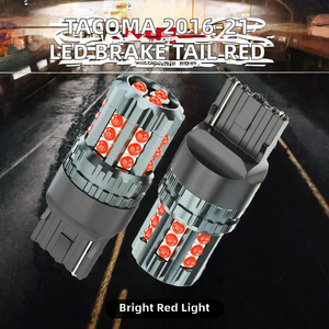 For Tacoma 2016-2021 7443 7444 LED Brake/Tail Lights with 9006 <b>Socket</b> Brilliant Red - Product Image 2