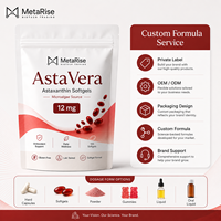 Capsules de softgel d'astaxanthine à marque privée OEM, complément alimentaire antioxydant à base de microalgues, 120 unités pour adultes