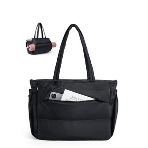 Quilted Shopping Puffy Yoga Mat <strong>Tote</strong> <strong>Bag</strong> <strong>With</strong> Wet Dry Separation Puffy <strong>Tote</strong> <strong>Bag</strong> for Women Travel Gym Sports Carryall - Product Image 3