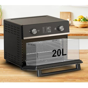 Friteuse à <span class=keywords><strong>air</strong></span> Easy Fry, <span class=keywords><strong>multicuiseur</strong></span>, four, 20 L, 10 programmes, friteuse sans huile, 3 niveaux de cuisson, carré, moderne, compact, extra-croquant, noir - Product Image 5