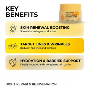 Crème pour le visage au rétinol PURAMORIA 50ML, hydratante, collagène, <span class=keywords><strong>avec</strong></span> vitamine E, panthénol, crème éclaircissante, crème de nuit - Product Image 3
