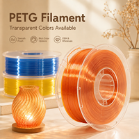 Filament PETG 3D 1,75 mm 2,85 mm 1 kg-10 kg avec dessiccant sous vide, bobine FDM sans déformation pour revendeurs OEM et vente en gros