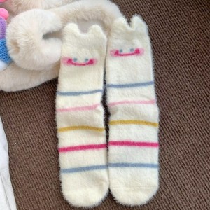 Yubon Feel Cute Cartoon Cozy Hairy Mink Velvet <strong>Socks</strong> Autumn Winter Hosiery Thickened Plush <strong>Warm</strong> Sleep Home Fluffy <strong>Socks</strong> - Product Image 1