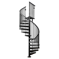 Escalier en colimaçon commercial en acier inoxydable, installation facile pour petits espaces et escalades