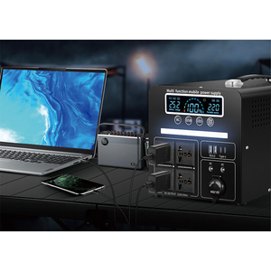 1600W Solar Portable Power Generator Electric Power Station Ternary Lithium Battery MPPT Pure Sine Wave AC Powered <b>LED</b>/USB/Cigar - Product Image 3