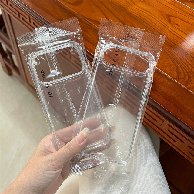 New Arrival Anti-Shock Soft TPU 1.5mm Acrylic+TPU Pure Color Case for 17 High Transparent Clear Mobile Phone Case