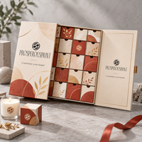 Calendrier de l'Avent de Noël 24 Jours – Boîte Mystère Surprise DIY – Coffret Cadeau pour Petite Amie – Boîte d'Emballage Artisanale pour Bougies
