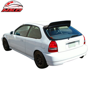 สปอยเลอร์หลังคาทรง BYS สำหรับ Honda Civic Hatchback 2 ประตู ปี 1996-2000 สีดำดิบ - Product Image 2