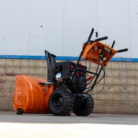 Livraison gratuite Motoculteur Mini souffleur Déneigeuse autoportée à essence à double roues pour la neige à vendre