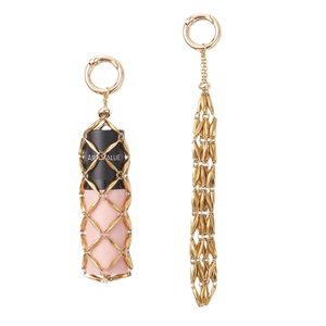 Llavero de metal con diseño de bolsa de red para lápiz labial de 16cm/18cm, directo de fábrica, en stock, latón/hierro, dorado/plateado, regalo de moda para niñas - Product Image 5