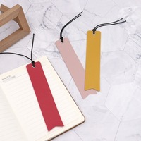 Marque-page en cuir PU, style long et simple avec cordon, marqueur de page portable pour lecteurs, étudiants et amateurs de livres, papeterie