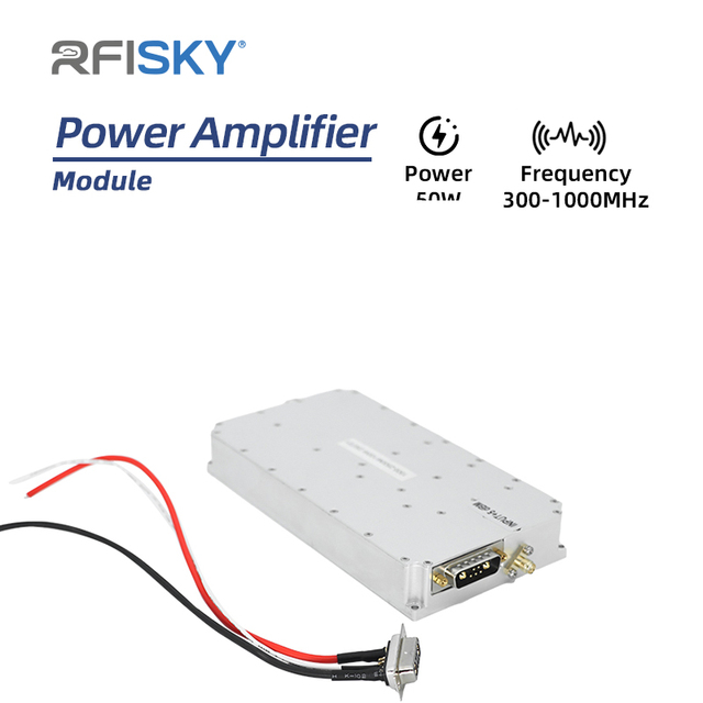 50W 300-1000MHz Drone DJI FPV UAV Durable Security & Protection Wide Band UAV Defense Wireless RF Modules Power Amplifier