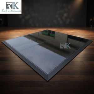 Piste de danse noire avec bords en aluminium, décorations extérieures, piste de danse pour événements - Product Image 2