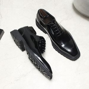 Nueva Llegada, Zapatos Derby Británicos de Alta Calidad, Zapatos Formales de Negocios con Plataforma a la Moda, Zapatos de Novio para Hombre - Product Image 2