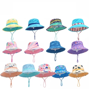 Chapeau Bob pour Enfants Respirant et Réglable – Casquette <span class=keywords><strong>d</strong></span>'Été Pliable Multicolore avec Protection Solaire – Chapeau de Pêcheur Anti-UV - Product Image 2