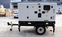Groupe électrogène diesel portable silencieux de type remorque, 3 phases AC, 50 KVA, démarrage automatique, 50Hz, télécommande, moteur Ricardo