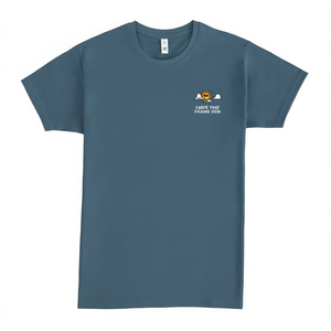 T-shirt Carpe Diem bleu à col rond et manches courtes, chemise promotionnelle - Product Image 2