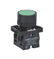Chint NP2-BA31 50/60Hz 6-415V IP40 Vert interrupteurs à bouton-poussoir