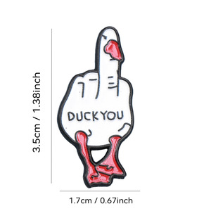 <span class=keywords><strong>Broche</strong></span> en émail Canard de dessin animé amusant, Badge créatif et mignon, Accessoires pour sacs et manches, Vente en gros - Product Image 4