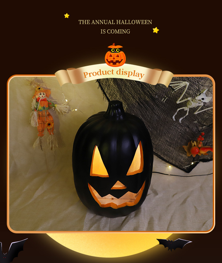 Lanpn 8-Inch Halloween Carvable Foam Pumpkins (4-Pack) With LED Lights, Emoji Templates & Paint Kit
