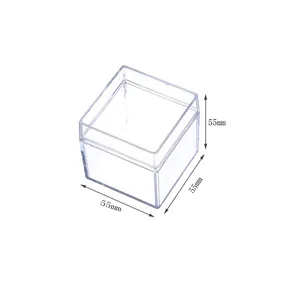 Kotak Hadiah Permen Plastik Bening Kotak 55X55X55Mm Kotak Kemasan Hadiah Pernikahan Plastik Bening