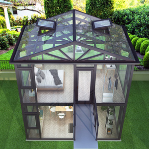 Véranda en aluminium 6063 sur mesure pour usage domestique intérieur avec verre trempé Low-E, jardin <span class=keywords><strong>d</strong></span>'hiver pour résidence - Product Image 2