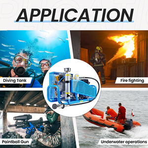 टक्सिंग हॉट सेल हाई प्रेशर 100एलपीएम 300बार 4500पीएसआई ऑटो स्टॉप फोर सिलेंडर फायरफाइटिंग ब्रीदिंग स्कूबा डाइविंग एयर कंप्रेसर - Product Image 6
