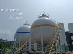 도뉴 ASME/CE PED/ISO 9001 인증 전문 구형 LPG 탱크 현장 설치 판매 - Product Image 3