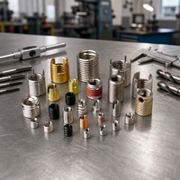 Edelstahl-Gewindeeinsätze in Verschiedenen Größen mit Schlüsselverschluss und Schlitztypen für Metallreparatur, Verstärkungsarbeiten und CNC-Bearbeitung