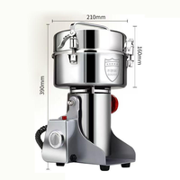 Moulin à grains électrique vertical multifonction en acier inoxydable pour épices, café, maïs, soja, arachides – Machine à moudre et broyer