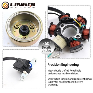Kit de rotor de magneto de acero LINGQI RACING con bobina modificada para motor de arranque eléctrico universal, para motocicletas de cross, pit bikes y ATV. - Product Image 3