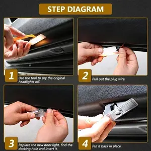 Lampe d'emblème à LED Projecteur de porte de <span class=keywords><strong>voiture</strong></span> <span class=keywords><strong>Logo</strong></span> Welcome Light pour Alfa Romeo 159 Mito Stelvio Brera Spider Giulietta Giulia Accessoires - Product Image 5