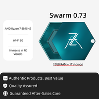 Mini Computadora Potente para Virtualización Ligera y Uso de Oficina, AMD Ryzen 7 PRO 8845HS, 32GB+1TB, PC Ultracompacto